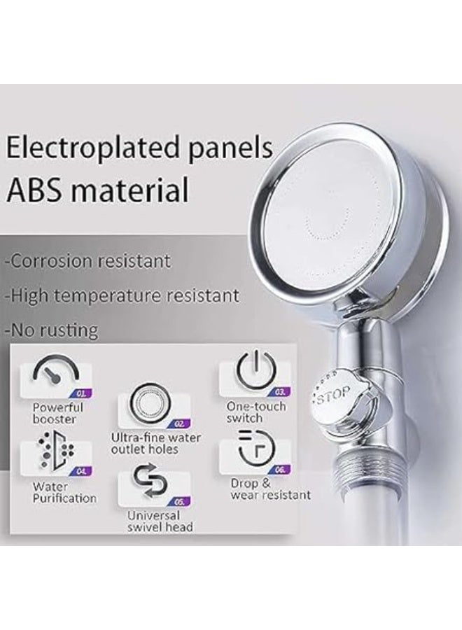 Turbo Fan Shower Head with 360° Rotation – Random Colour - Image 4