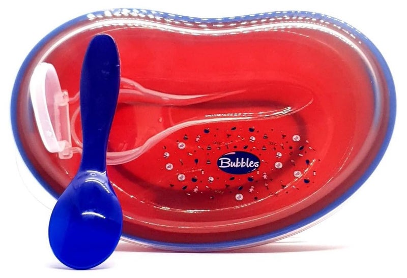 Bubbles Baby Plate with Spoon and Cover -Assorted - Image 1