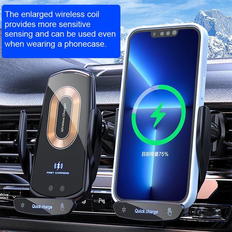Car MobilePhone Holder Car Wireless ReCharge Bracket Intelligent Auto QuickCharge Bracket Car MobilePhone Wireless ReCharge Holder Car MobilePhone Magnet ReCharging Device - Image 2