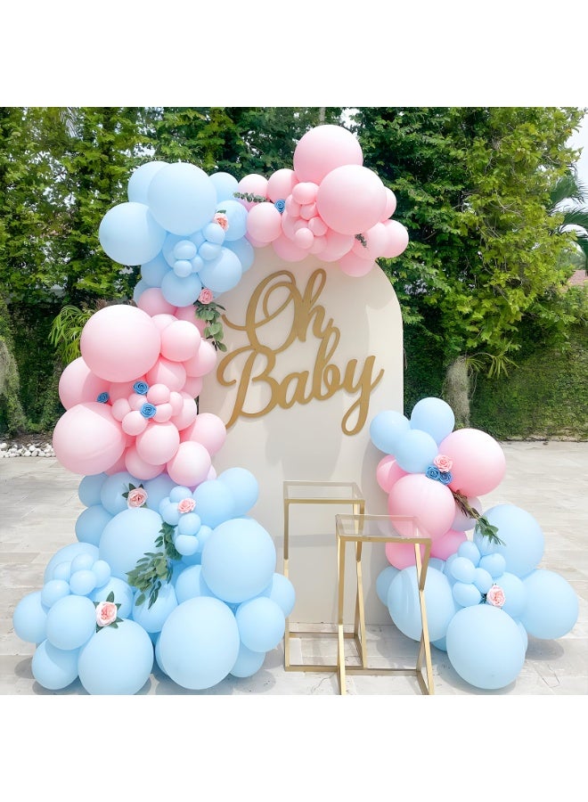 Pink and Blue Balloon Arch Kit,120 Pcs Gender Reveal Balloon Garland, 18 12 10 5 Inch Latex Balloon for Boy Girl Baby Shower Birthday Engagement Bridal Anniversary Party Decorations - Image 3