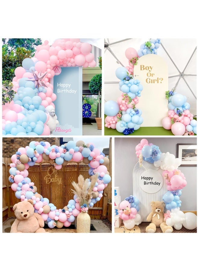 Pink and Blue Balloon Arch Kit,120 Pcs Gender Reveal Balloon Garland, 18 12 10 5 Inch Latex Balloon for Boy Girl Baby Shower Birthday Engagement Bridal Anniversary Party Decorations - Image 2