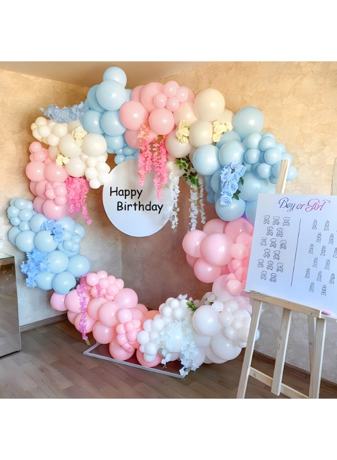 Pink and Blue Balloon Arch Kit,120 Pcs Gender Reveal Balloon Garland, 18 12 10 5 Inch Latex Balloon for Boy Girl Baby Shower Birthday Engagement Bridal Anniversary Party Decorations - Image 4