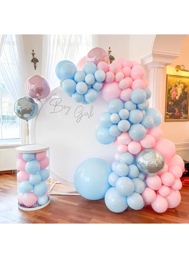 Pink and Blue Balloon Arch Kit,120 Pcs Gender Reveal Balloon Garland, 18 12 10 5 Inch Latex Balloon for Boy Girl Baby Shower Birthday Engagement Bridal Anniversary Party Decorations - Image 5