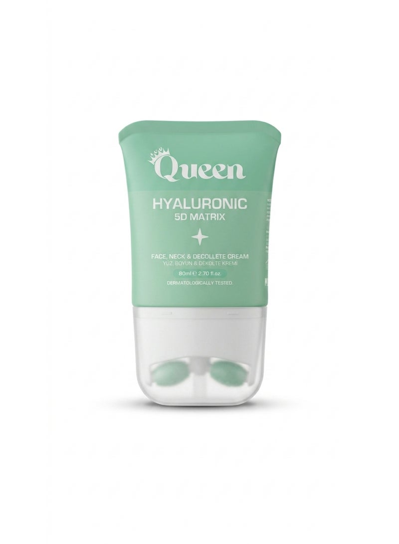 Queen HYALURONIC 5D MATRIX FACE,NECK&DECOLLETE CREAM 80ml