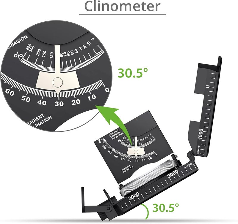 IP65 Hiking Compass with Sighting Clinometer Professional Military Compass Metal Camping Compass Waterproof with Carry Bag for Camping Hunting Hiking Geology Activities - Image 4