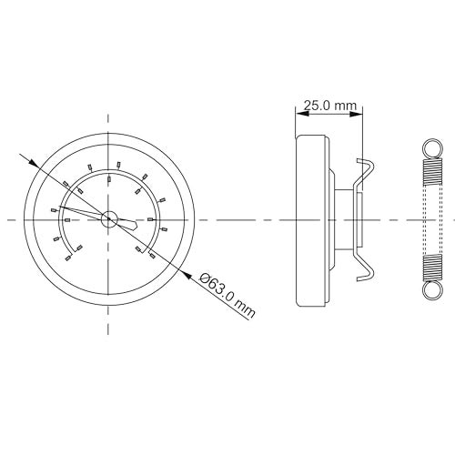 Brannan Clip on Pipe Clamp HVAC Thermometer - Clip on Thermometer Pipe Temperature Gauge for Measuring Temperatures of HVAC Hot Water Pipes and Radiators - Image 3
