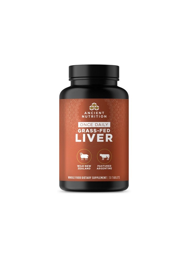 آينشنت نيوترشن مكملات الأعضاء من Ancient Nutrition، كبسولات مجمع الأعضاء من الأبقار التي تتغذى على العشب والبرية، كبد البقر والضأن، تدعم صحة الدم والأمعاء والكبد، 30 كبسولة - Image 1