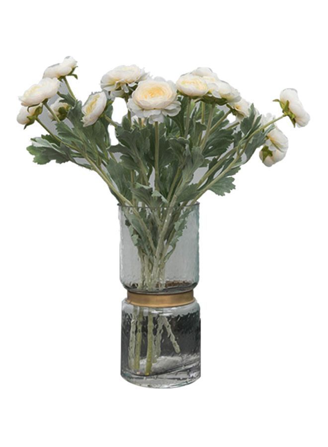 NIBEMINENT Artificial Lotus Nordic Flower Light Champagne  - Image 1