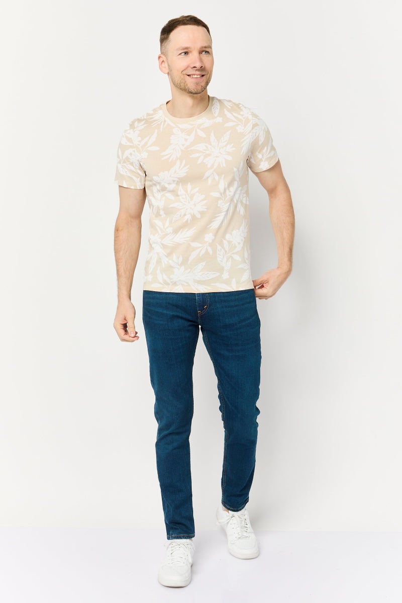 Celio تي شيرت رجالي بأكمام قصيرة وياقة دائرية بتصميم مزهر، متعدد الألوان - Image 2