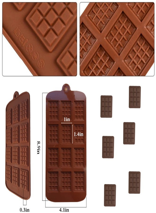 WYBLZPXZ 2 Pieces Silicone Break Apart Chocolate Moulds,Silicone Square Mold,Non-Stick Candy Chocolate Bar Mold,Reusable Candy Protein Silicone Chocolate Mold - Image 4