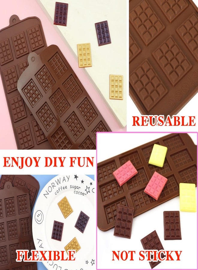 WYBLZPXZ 2 Pieces Silicone Break Apart Chocolate Moulds,Silicone Square Mold,Non-Stick Candy Chocolate Bar Mold,Reusable Candy Protein Silicone Chocolate Mold - Image 5