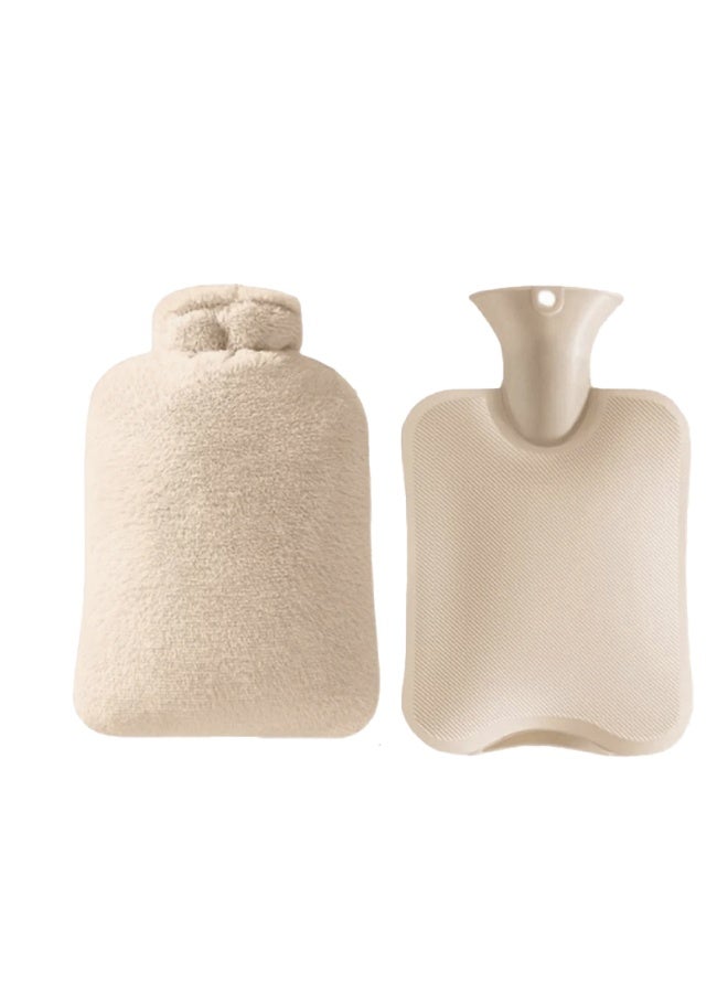 Hot Water Bottle with Soft Fleece Cover 2L Hot Water Bag for Cold - Image 1