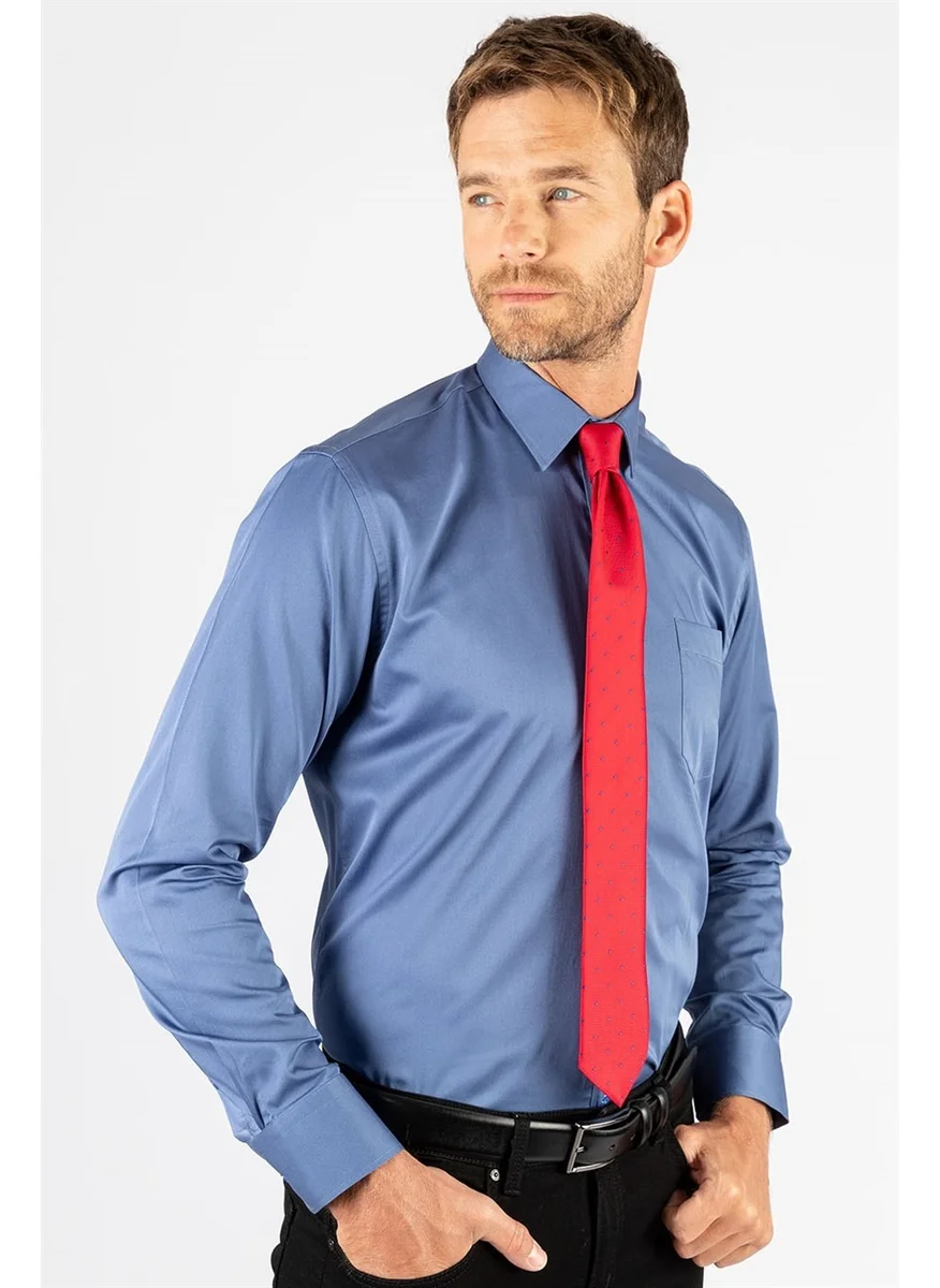 تودورس Classic Fit Relaxed Cut Plain Men's Shirt