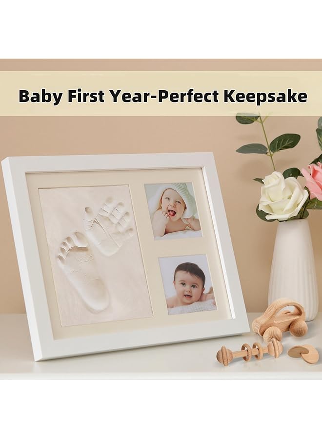 erorex Footprint And Handprint Clay Kit Baby Photo Frame Kit For Newborn Baby Girls And Boys Baby Shower Gifts Baby Registry New Parents Gift Perfect Baby Memory And Nursery Room Decoration White - Image 5