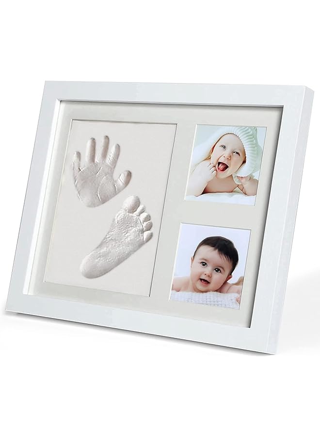 erorex Footprint And Handprint Clay Kit Baby Photo Frame Kit For Newborn Baby Girls And Boys Baby Shower Gifts Baby Registry New Parents Gift Perfect Baby Memory And Nursery Room Decoration White - Image 1