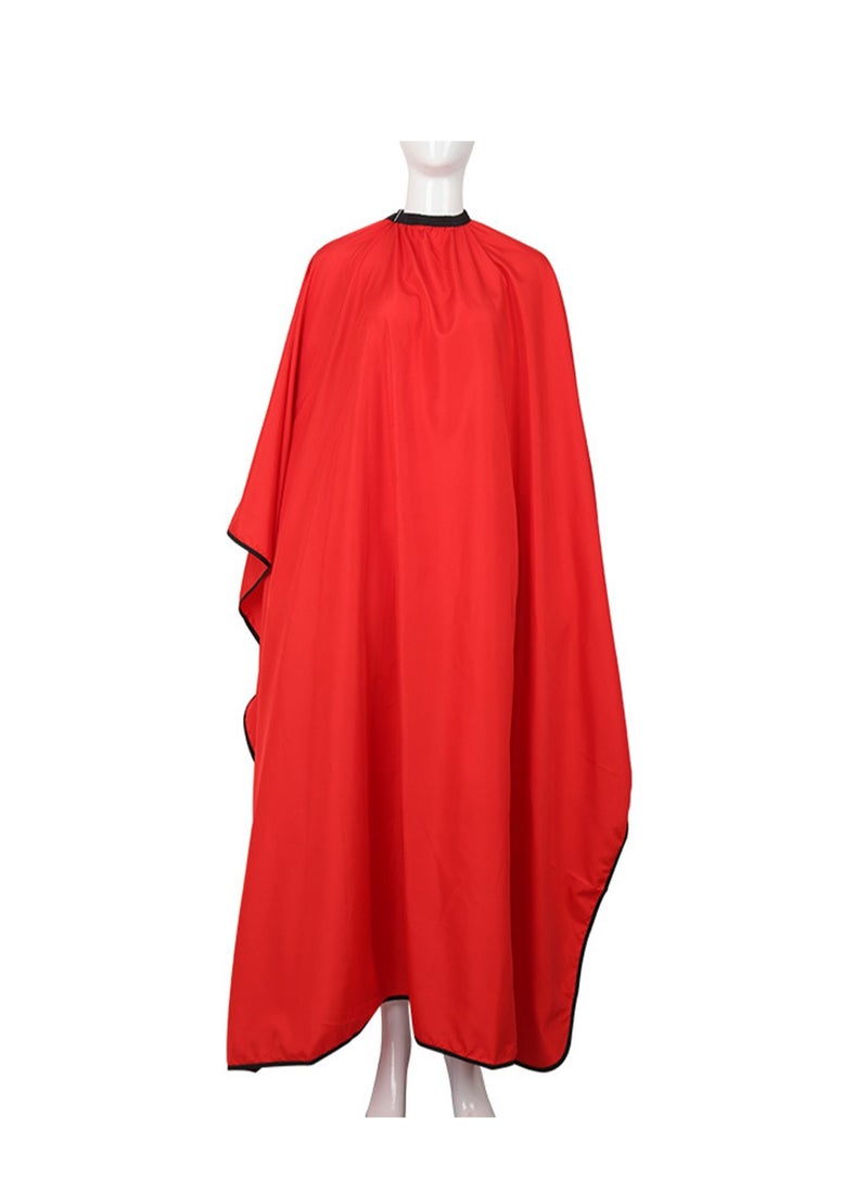 قماش تصفيف الشعر للبالغين والأطفال، شال مقاوم للماء ومضاد للكهرباء الساكنة، قماش شعر مصبوغ (أحمر) - Image 1