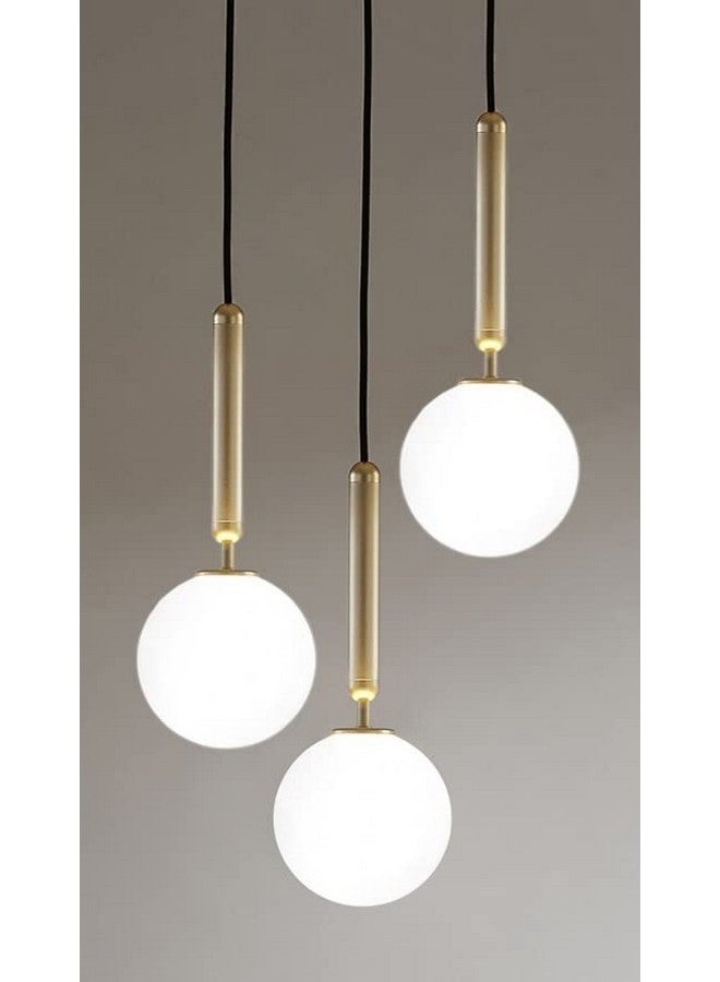 kinis Gold Kin-Gold 8051 Round Thaali Round Cluster Pendant Light/Cluster Hanging Light/Cluster Ceiling Light/Three Pendant Lamp to Décor Home/Living Room/Bedroom/Office/Dining/Café (Without Bulb) - Image 2