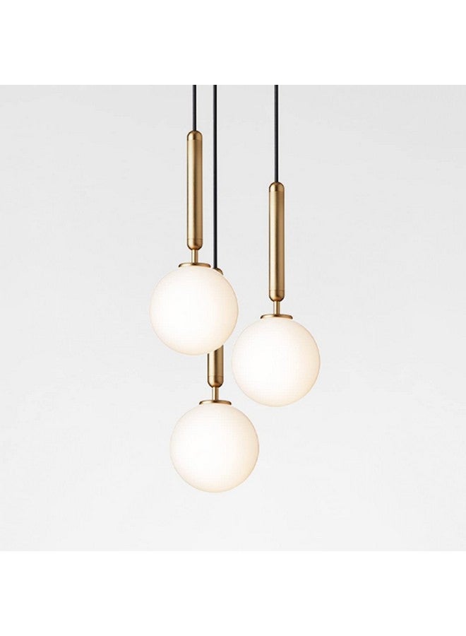kinis Gold Kin-Gold 8051 Round Thaali Round Cluster Pendant Light/Cluster Hanging Light/Cluster Ceiling Light/Three Pendant Lamp to Décor Home/Living Room/Bedroom/Office/Dining/Café (Without Bulb) - Image 4