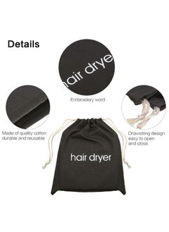 Bememo Hair Dryer Bags Drawstring Bag Container Hairdryer Bag, 11.8 By 13.8 Inch (Gray,Cotton)  - Image 3