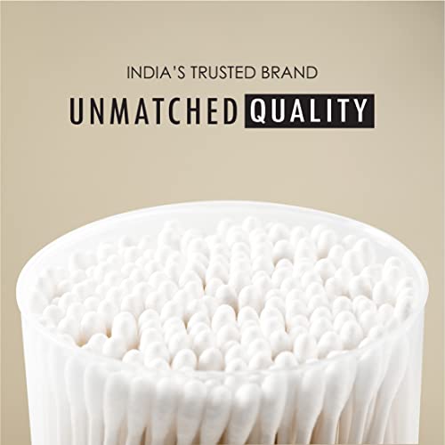 Tulips Premium Paper Stick Cotton Ear Buds (Pack Of 4) Pure & Soft Cotton, 100 Sticks/ 200 Tips Each Pack - White - Image 4