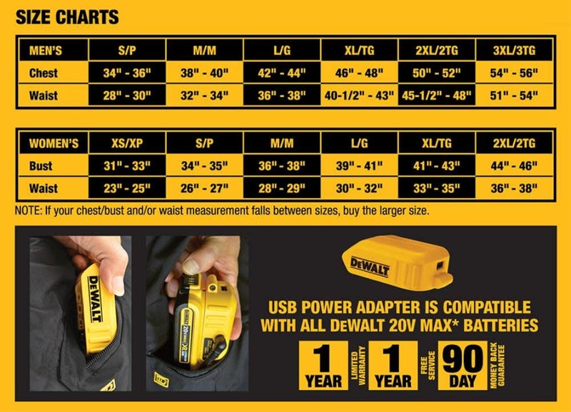 DEWALT جاكيت ديوالت للرجال مع تسخين من قماش ناعم باللون الأسود كبير - Image 3