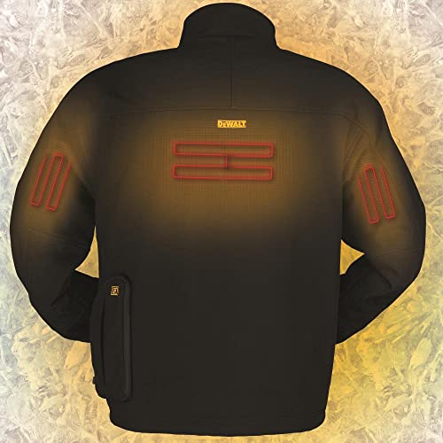 DEWALT جاكيت ديوالت للرجال مع تسخين من قماش ناعم باللون الأسود كبير - Image 5