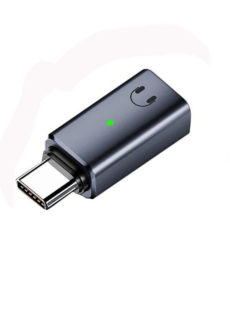 QIRG USB-C Rotating Lightning female audio adapter, USB Type C to Lightning headphone Converter, for iPhone 15/15 Plus/15 Pro/15 Pro Max,iPad Air(black)