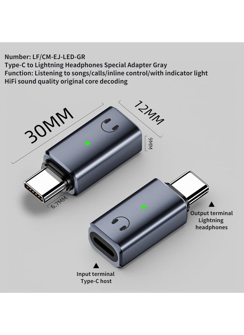 Generic محول صوت USB-C دوار Lightning أنثى، محول سماعة رأس USB Type C إلى Lightning، لجهاز iPhone 15/15 Plus/15 Pro/15 Pro Max، iPad Air (أسود)  - Image 4
