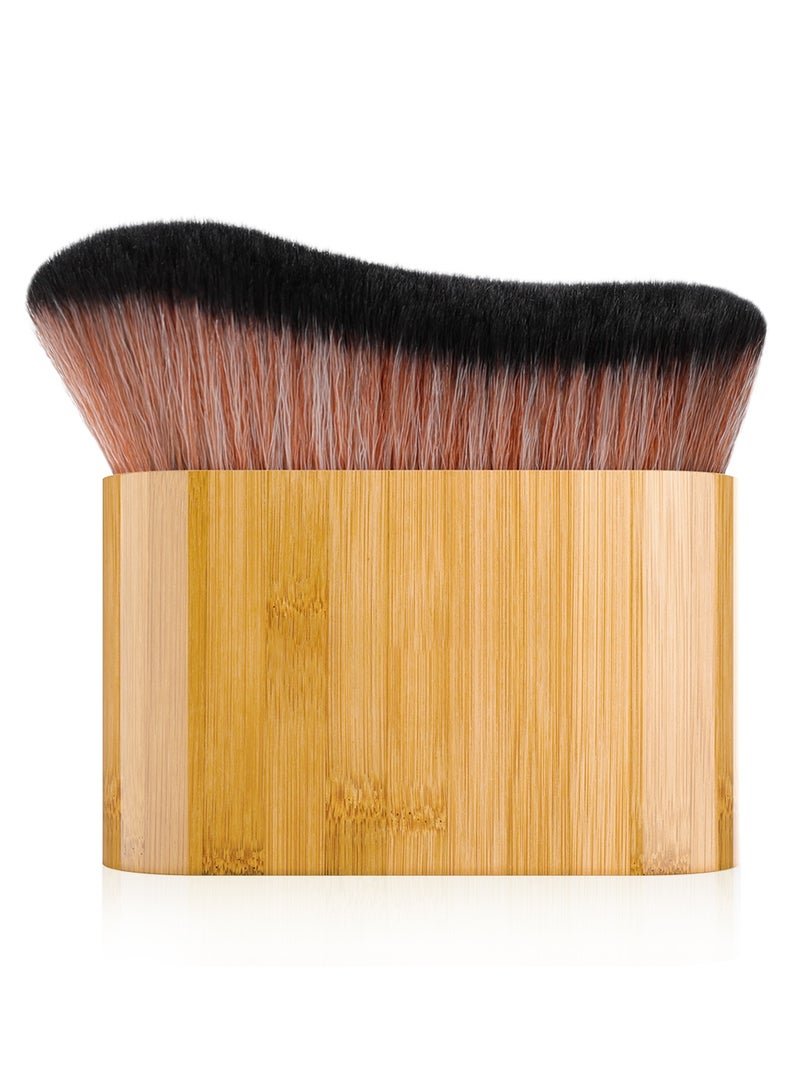 Zoreya Large Vegan Body Makeup Brush – Bamboo Handle Streak-Free Self Tanner & Bronzer Applicator - Image 1