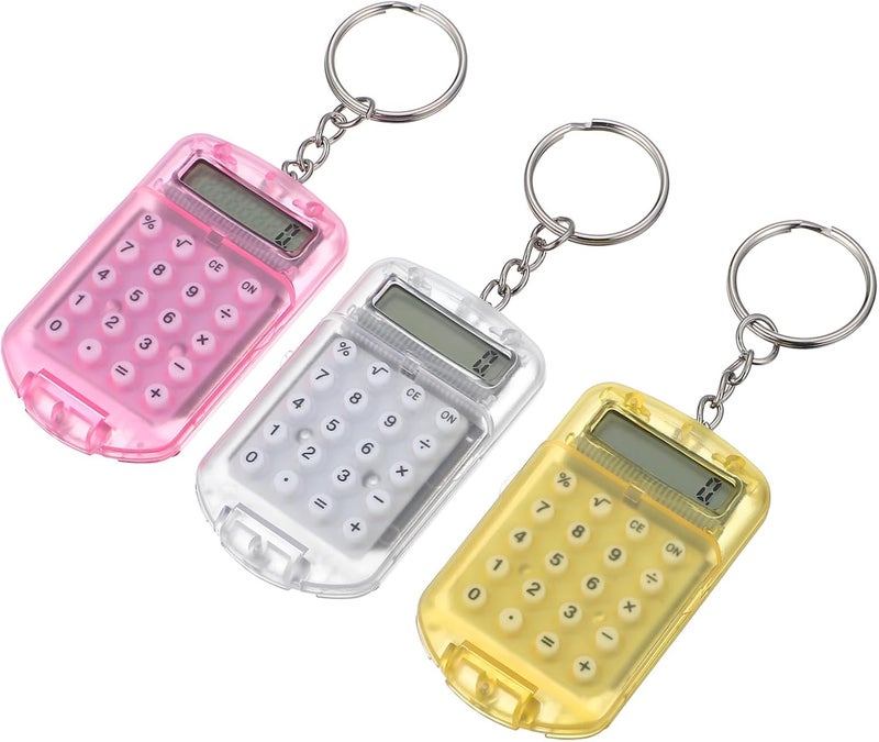 3pcs Portable Cute Electronic Calculator for Students Lightweight and Supplies - Image 1