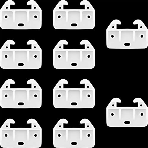Maitys Plastic Rear Drawer Guides Center Mount Dresser Locker Guide Brackets Locker Track Guides for Dressers Hutches White10 Pieces