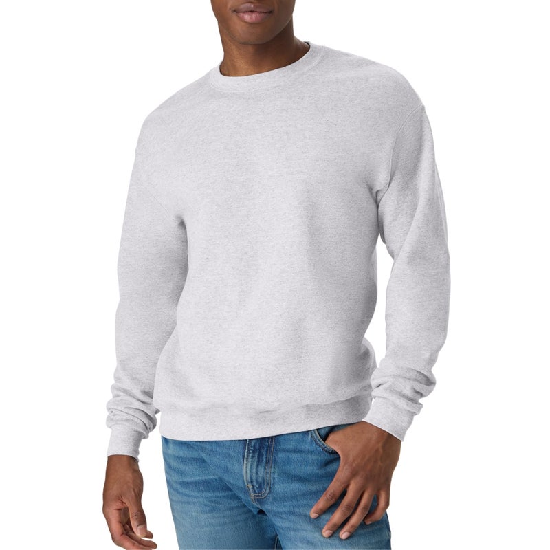 Hanes Mens EcoSmart Sweatshirt ash Large - Image 2