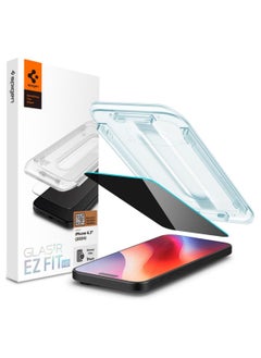 Spigen GLAStR EZ Fit HD iPhone 16 PRO PRIVACY Screen Protector Premium Tempered Glass with Auto Align technology [1 PACK]  - Image 1