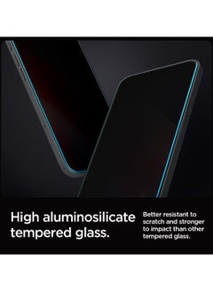 Spigen GLAStR EZ Fit HD iPhone 16 PRO PRIVACY Screen Protector Premium Tempered Glass with Auto Align technology [1 PACK]  - Image 3