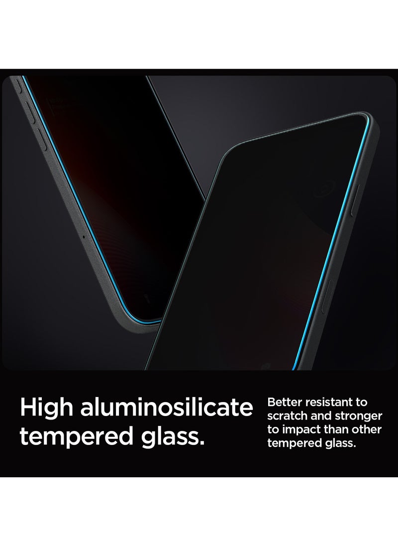Spigen - GLAStR EZ Fit HD iPhone 16 PRO PRIVACY Screen Protector Premium Tempered Glass with Auto Align technology [1 PACK] - Image 1