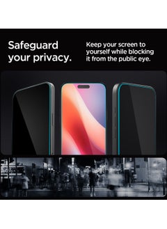 Spigen GLAStR EZ Fit HD iPhone 16 PRO PRIVACY Screen Protector Premium Tempered Glass with Auto Align technology [1 PACK]  - Image 5