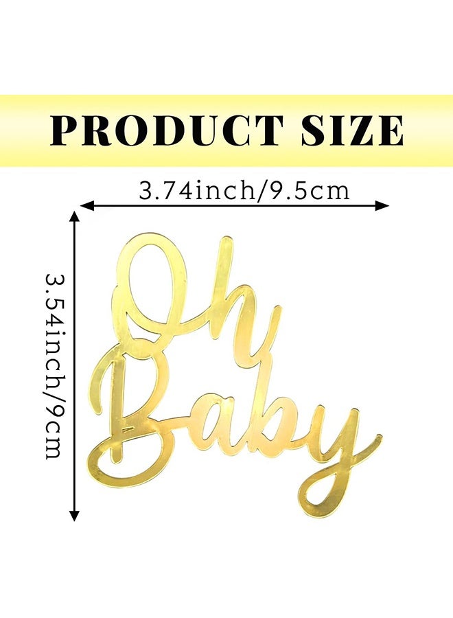 Quantum 10 PCS Cake Topper Decorations, Various Party Decor Supplies Gold Happy Birthday Cake Topper Set, for Girls Kids Baby Wedding - Image 2