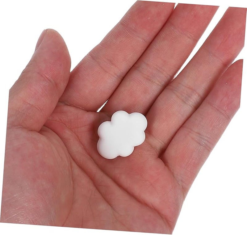 Tehaux 10 قطعة من دبابيس الإبهام الراتنجية البيضاء السحابية الزخرفية للوحة الإعلانات - Image 5