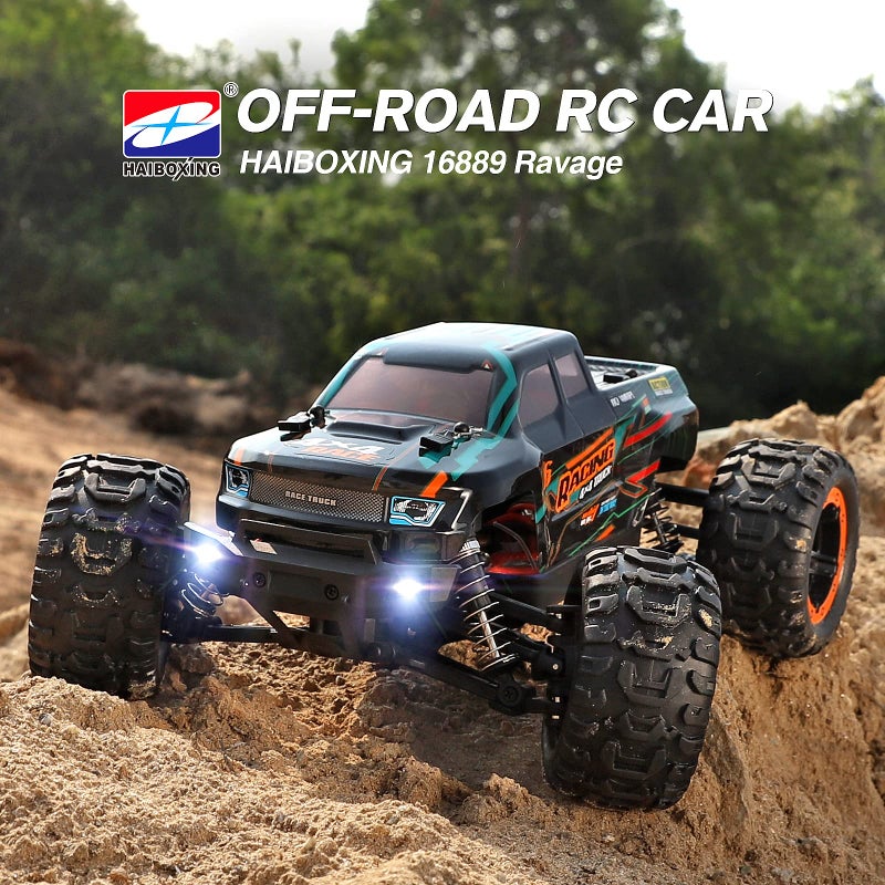 HAIBOXING RC Cars 16889, 1:16 Remote Control Car for Adults, High-Speed 36km/h RC Trucks RTR RC Crawler 2.4G All Terrain Waterproof Off-Road Vehicle with 2 Batteries Gifts for Kids, Boys 8+ - Image 2