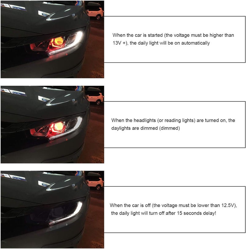 SING F LTD DRL Controller 12-18V 5A Auto Car LED Daytime Running Lights Relay Harness Controller Automatic Control On/Off Switch Dimmer Universal - Image 4