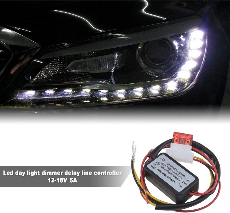 SING F LTD DRL Controller 12-18V 5A Auto Car LED Daytime Running Lights Relay Harness Controller Automatic Control On/Off Switch Dimmer Universal - Image 2