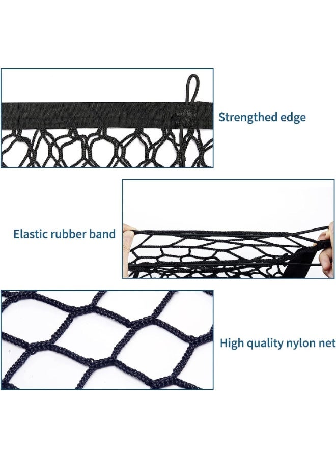 Bukela Pickup Truck Cargo Net Envelope Style Trunk Organizers and Storage Net with 4 Metal Hooks Suitable for Chevy Silverado 2013-2022 Suitable for Ford F150 2015-2022 GMC Sierra 2013-2022 Accessories - Image 3