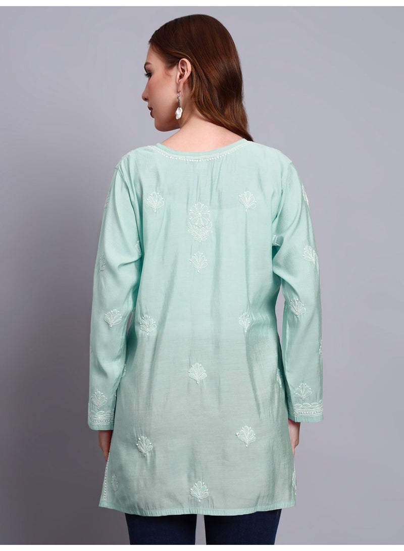 الايا كرتي شانديري مطرز يدويًا بشيكانكاري - Image 2