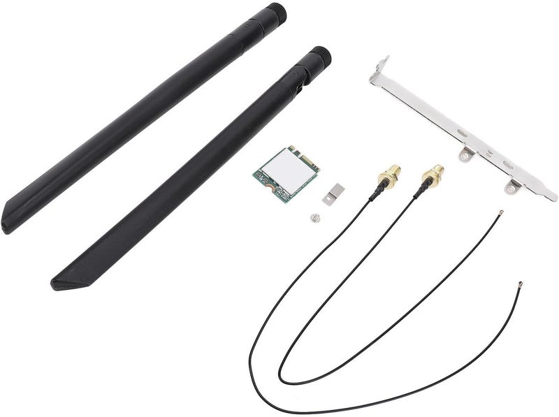 1200Mbps WiFi 5 M 2 Card with Bluetooth 4 1 and External Antennae Bracket for Windows 7 8 10 11 - Image 1
