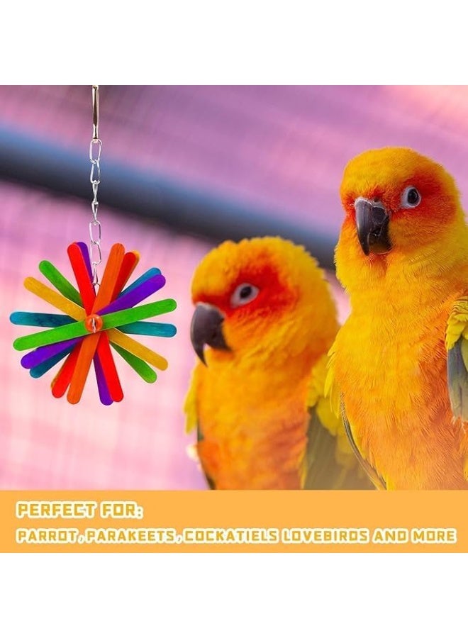 Sylqvxh 5 Pack Bird Toys Parakeet Toy Parrot Chewing Shredding Foraging Toys with Rope Perch Hanging Toy Bird Cage Accessories for Cockatiel Conure Budgies Lovebird - Image 5