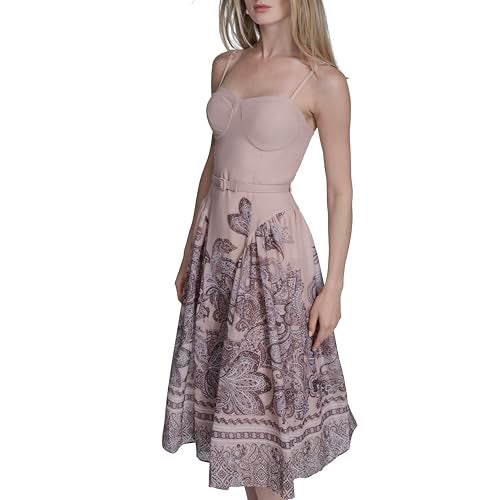 BCBGeneration BCBG Women's Sleeveless Sweatheart Neck, Pumice Multi,10 - Image 2