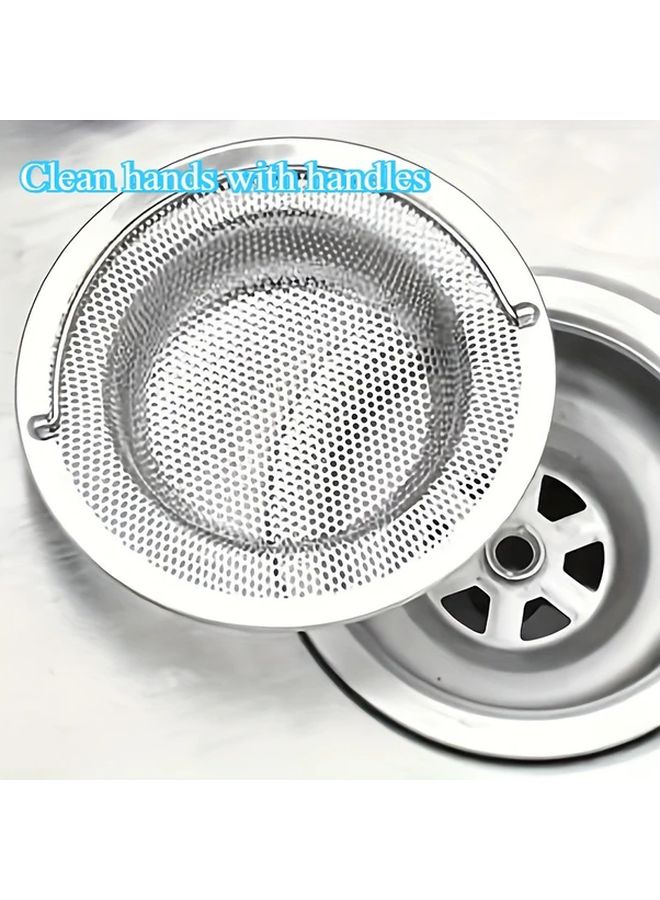 Stainless Steel Sink Strainer With Handle For Kitchen Bathroom Drain Clog Prevention - Image 1