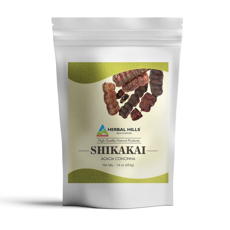 Herbal Hills Shikakai Powder (Acacia Concinna Powder) | 16 Oz (454 GMS) | Natural Hair Growth Cleanser & Conditioner - Image 1