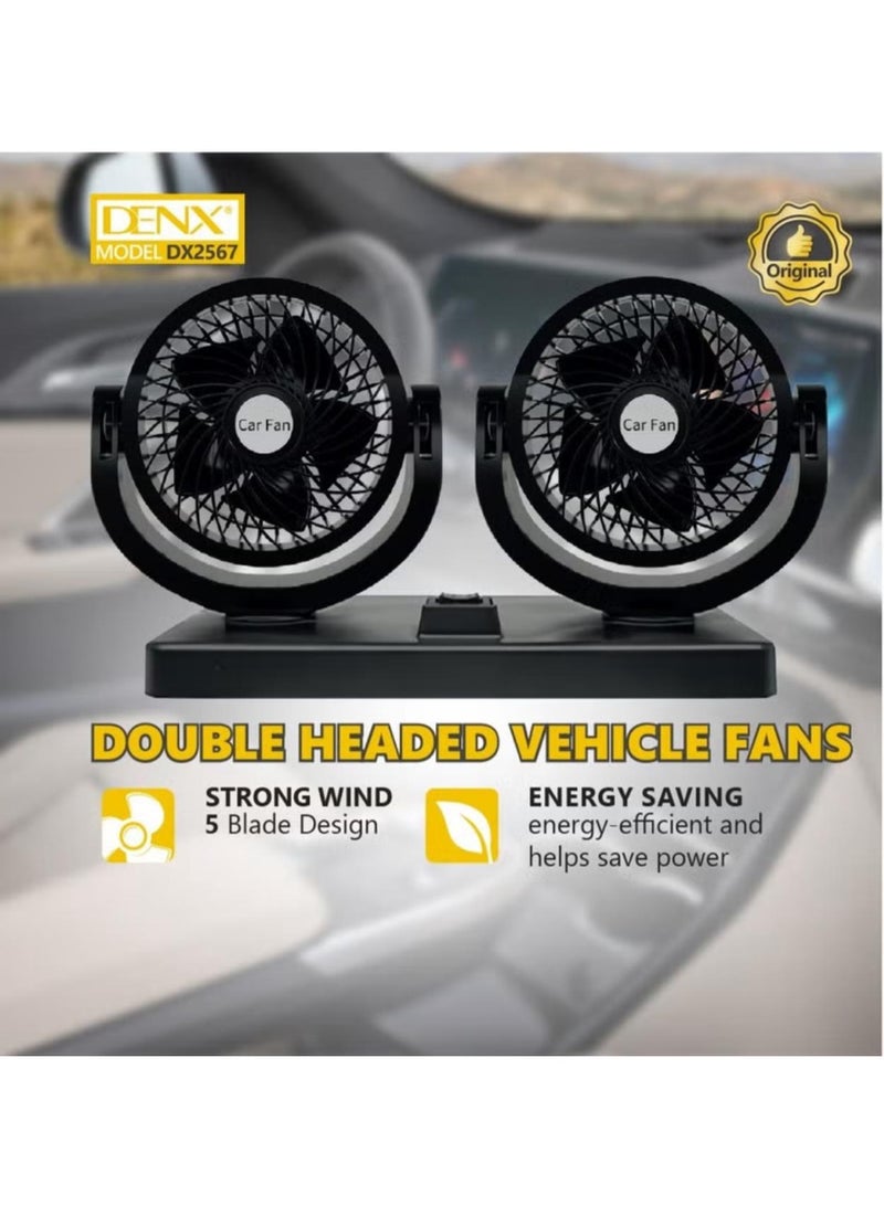 Denx Car Fan With A Strong Performance That Guarantees The Distribution Of Air In Two Directions - Image 5