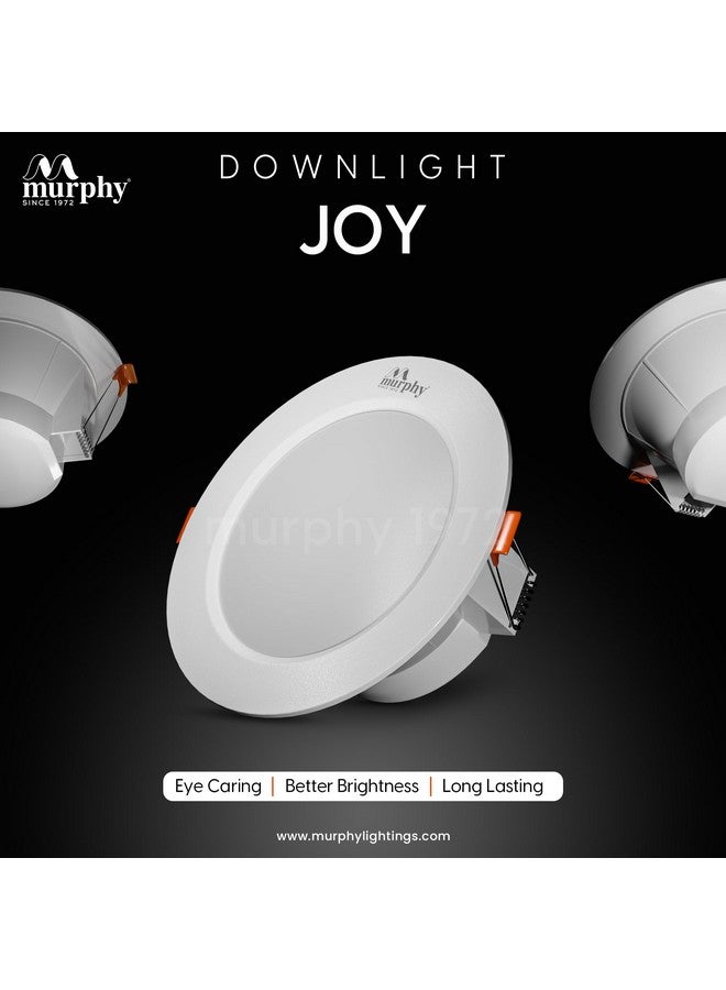 MURPHY Murphy Joy 7W LED Down Light, Cool White Light, Round, Pack of 4, Recessed Ceiling LED Light, Suited for 3 inch Junction Box/Concealed Box (2 Years Warranty) - Image 2